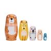 NMGMJQ Matryoshka Stacking Dolls 5 Pieces Bear Nesting Dolls Handmade Stacking Toy Set Wooden Animal Matryoshka Doll Matryoshka Doll Russian view 1