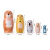 NMGMJQ Matryoshka Stacking Dolls 5 Pieces Bear Nesting Dolls Handmade Stacking Toy Set Wooden Animal Matryoshka Doll Matryoshka Doll Russian view 2