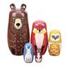 NMGMJQ Matryoshka Stacking Dolls Wooden Matryoshka Dolls Toys 5 Pieces Russian Nesting Dolls Handmade Wood Matryoshka Doll Toy Craft Gift Matryoshka Doll Russian view 1