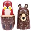 NMGMJQ Matryoshka Stacking Dolls Wooden Matryoshka Dolls Toys 5 Pieces Russian Nesting Dolls Handmade Wood Matryoshka Doll Toy Craft Gift Matryoshka Doll Russian view 2