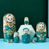 NMGMJQ Matryoshka Stacking Dolls Nesting Dolls Wooden Matryoshka Stacking 7 Pieces Handmade Toy for Christmas Mother's Day Birthday Gifts Matryoshka Doll Russian view 4