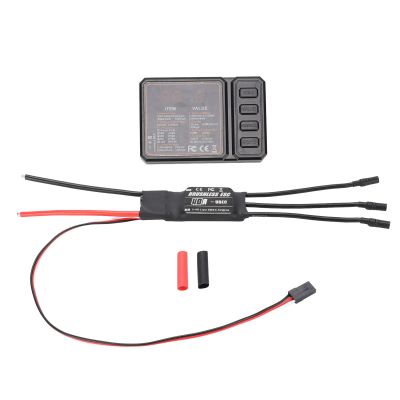 40A RC Brushless ESC High Performance Electric Speed Controller with Programming Card for Model Airplane ABS Material 3 4S LiPo Input 5V 4A BEC Output