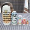 NMGMJQ Matryoshka Stacking Dolls 5 PCS Matryoshka Cartoon Owl Painting Matryoshka Wooden Russian Nesting Dolls Stacking Toy Russian Nesting Dolls Matryoshka Doll Russian view 2