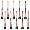 10-Pack 150mm Servo Extension Cable Y Connector 3 Pin Plug Splitters Rc Connector for Jr Futaba Jst Rc Car Quadcopter Airplane (Male to 2 Female Y Harness) view 1