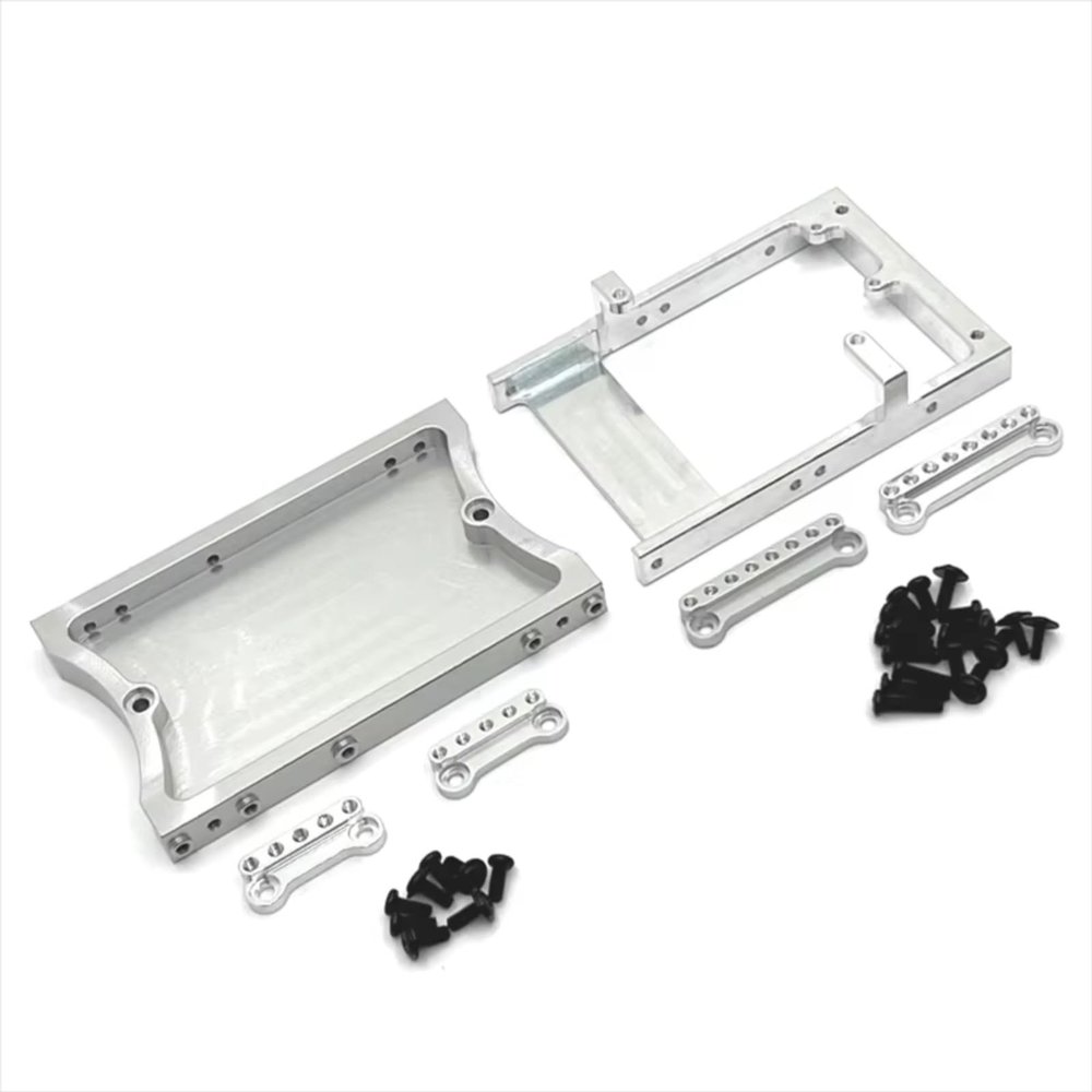 RC Car Upgrade Part For MN For MN99S For MN98 D90 D91 D96 1/12 Metal Tail Beam Servo Compartment Suspension Bracket RC Car Upgrade Accessories(Silver)