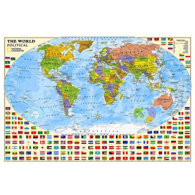 500 Piece Political World Map Jigsaw Puzzle for Adults Teenagers, 197 Countries with International World Flags, Educational Geographic Toy, Brain Boosting Activity & Global Awareness Gift
