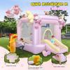 Bounce House,Inflatable Bounce House for Kids with UL Blower,Dreamy Pink 3 in 1 Indoor/Outdoor Bouncy Castle,Jumping Castle with Slide&Wings for Backyard/Wedding/Birthday Party view 2