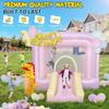 Bounce House,Inflatable Bounce House for Kids with UL Blower,Dreamy Pink 3 in 1 Indoor/Outdoor Bouncy Castle,Jumping Castle with Slide&Wings for Backyard/Wedding/Birthday Party view 3