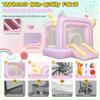 Bounce House,Inflatable Bounce House for Kids with UL Blower,Dreamy Pink 3 in 1 Indoor/Outdoor Bouncy Castle,Jumping Castle with Slide&Wings for Backyard/Wedding/Birthday Party view 4