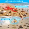 Beach Sand Toys for Kids 4-8 with Collapsible Buckets Sand Molds Mesh Shovels and Shell Bags Sand Tool Shell Shark Teeth Collecting, Beach Travel Essential Outdoor Sandbox Toy for Toddler 3 4 5 6 view 4