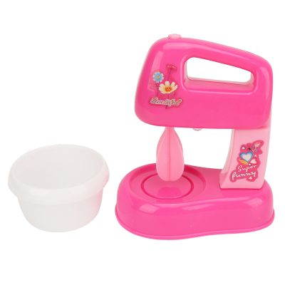 Mixer Kitchen Toy High Simulation Rotating Function Pretend Kitchen Appliance for Kids Boys Girls Ages 4 8 Years Old Pink ABS Plastic Includes Mixing Bowl