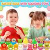 24 Pack Filled Easter Eggs for Kids Prefilled Egg Fillers Squishy Toys Stuffed Easter Eggs Easters Gifts Basket Stuffers for Kids Girls Toddlers Boys Non Candy Easters Egg Hunt Party Favors Animals view 2