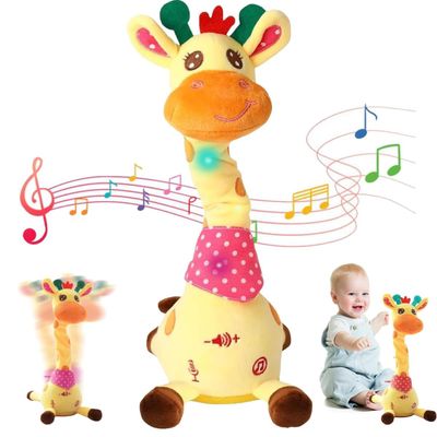 Dancing Singing Talking Giraffe Toy Repeat What You Say,Volume Control Singing Dancing Giraffe,Baby Encourage Speech,Birthday Gifts Educational Toys for Kids