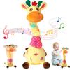 Dancing Singing Talking Giraffe Toy Repeat What You Say,Volume Control Singing Dancing Giraffe,Baby Encourage Speech,Birthday Gifts Educational Toys for Kids view 1