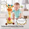 Dancing Singing Talking Giraffe Toy Repeat What You Say,Volume Control Singing Dancing Giraffe,Baby Encourage Speech,Birthday Gifts Educational Toys for Kids view 3