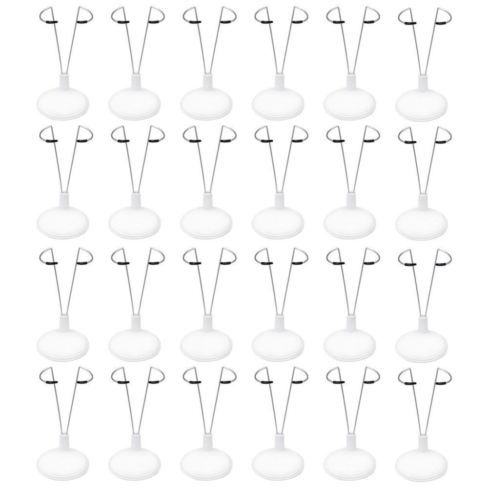 24 Pcs Doll Stands, Action Figure Display Holders, Metal Stands with Black Rubber Tips