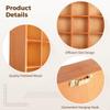 2 Pcs 30-Slot Wooden Shot Glass Display Cases, Wall-Mount or Freestanding Rustic Organizer Shelves view 3