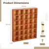 2 Pcs 30-Slot Wooden Shot Glass Display Cases, Wall-Mount or Freestanding Rustic Organizer Shelves view 4