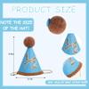 KOJIN 1/2 Birthday Hat For Boy - Blue half/1/2 Birthday Decorations, Boho Half Crown, Cake Smash Photo Prop (Golden) view 2