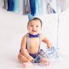 KOJIN 1/2 Birthday Hat For Boy - Blue half/1/2 Birthday Decorations, Boho Half Crown, Cake Smash Photo Prop (Golden) view 4