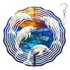10-Inch Metal Wind Spinner Four Dolphins 3D Marine Life Wind Spinner, Unique Metal Hanging Kinetic Wind Sculpture Ornament Gifts for Women Yard Art Garden Patio Lawn Indoor Outdoor Decor view 1