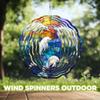 10-Inch Metal Wind Spinner Four Dolphins 3D Marine Life Wind Spinner, Unique Metal Hanging Kinetic Wind Sculpture Ornament Gifts for Women Yard Art Garden Patio Lawn Indoor Outdoor Decor view 4