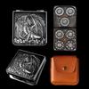 7-in-1 Metal Spinner DND Dice Set subitable for Dungeons & Dragons Pocket Flip Rotating Dice with D4 D6 D8 D10 D12 D20 D% Gaming Accessory with Magnetic Iron BoxSliver view 1