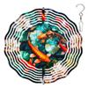 10-Inch Metal Wind Spinner Koi Fish Among Lotus 3D Fish Wind Spinner, Unique Metal Hanging Kinetic Wind Sculpture Ornament Yard Art Garden Patio Lawn Indoor Outdoor Decor view 1