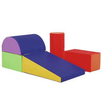 Climbing Toy Soft Foam Climbing Blocks Set 1-3 Toddler Slide Climbing Toys Soft Play Set Climbing Set for Toddlers Soft Play Equipment for Climbing Crawling (CM, 5 Piece)