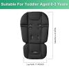 Baby Stroller Seat Liner for Most Models, Breathable Fabric Stroller Seat Liner Insert, Ensure Comfort and Support on The Go, Stroller Accessories for Toddler Aged 0-5 Years Old, Black view 3