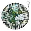 10-Inch Metal Wind Spinner Butterflies on White Orchids in Jungle 3D Wind Spinner, Unique Metal Hanging Kinetic Wind Sculpture Ornament Yard Art Garden Patio Lawn Indoor Outdoor Decor view 1