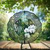 10-Inch Metal Wind Spinner Butterflies on White Orchids in Jungle 3D Wind Spinner, Unique Metal Hanging Kinetic Wind Sculpture Ornament Yard Art Garden Patio Lawn Indoor Outdoor Decor view 2
