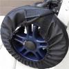 8pcs Baby Stroller Wheel Cover Dustproof Kid Wheelchair Protector Pushchair Accessory(Large Black) view 2