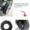 8pcs Baby Stroller Wheel Cover Dustproof Kid Wheelchair Protector Pushchair Accessory(Large Black) view 4