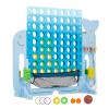 Giant 4 in a Row Connect Game, 4-Level Adjustable Height 4-to-Score Giant Game with Quick-Release Slider, 4-in-1 Game with 42 Jumbo Rings, Golf, Basketball & Ring Toss, for Holiday Party & Family Game view 1