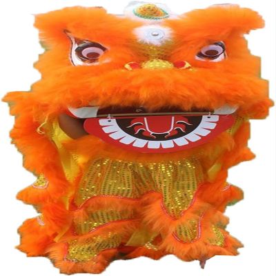 14 Inch Lifelike Lion Dance Mascot Costume for Kids 5-12 Traditional Chinese New Year Decoration & Carnival Festival Wear
