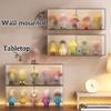 4-Pack Wall Mounted Display Case, Dual-Purpose Clear Display Case with Front Doors, Plastic Blind Box Display for Box Figure, Anime Figure, Small Decor view 3