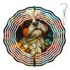 10-Inch Metal Wind Spinner Shih Tzu Gazes Softly 3D Dog Wind Spinner, Unique Metal Hanging Kinetic Wind Sculpture Ornament Gifts for Women Yard Art Garden Patio Lawn Indoor Outdoor Decor view 1
