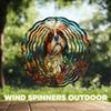 10-Inch Metal Wind Spinner Shih Tzu Gazes Softly 3D Dog Wind Spinner, Unique Metal Hanging Kinetic Wind Sculpture Ornament Gifts for Women Yard Art Garden Patio Lawn Indoor Outdoor Decor view 4