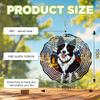 10-Inch Metal Wind Spinner Border Collie in Autumn 3D Dog Wind Spinner, Unique Metal Hanging Kinetic Wind Sculpture Ornament Gifts for Women Yard Art Garden Patio Lawn Indoor Outdoor Decor view 3