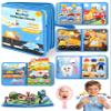 Meafeng Vehicles Educational Book for Toddlers 13, Montessori Quiet Activity & Learning Book with Cars, Trucks & Firefighters, Educational Toy for Early Learning, Travel Toy for Car & Airplane Trips view 1