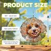 10-Inch Metal Wind Spinner Apricot Poodle 3D Dog Wind Spinner, Unique Metal Hanging Kinetic Wind Sculpture Ornament Gifts for Women Yard Art Garden Patio Lawn Indoor Outdoor Decor view 3