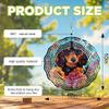10-Inch Metal Wind Spinner Dachshund with Butterflies 3D Dog Wind Spinner, Unique Metal Hanging Kinetic Wind Sculpture Ornament Gifts for Women Yard Art Garden Patio Lawn Indoor Outdoor Decor view 3