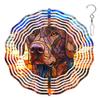 10-Inch Metal Wind Spinner Brown Labrador in Sunset 3D Dog Wind Spinner, Unique Metal Hanging Kinetic Wind Sculpture Ornament Gifts for Women Yard Art Garden Patio Lawn Indoor Outdoor Decor view 1