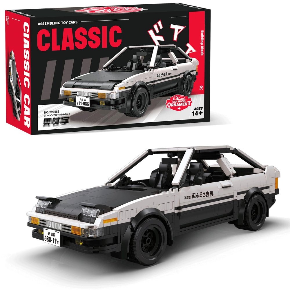 AOUHMN AE86 GT Model Car Kit, Building Set for Adults, 1:16 Scale Collectible Race Car Set with Realistic Features, Gift for Birthdays, Home or Office Dcor (1491 PCS, A-Y26086)