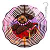 10-Inch Metal Wind Spinner Brown Poodle 3D Dog Wind Spinner, Unique Metal Hanging Kinetic Wind Sculpture Ornament Gifts for Women Yard Art Garden Patio Lawn Indoor Outdoor Decor view 1