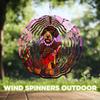 10-Inch Metal Wind Spinner Brown Poodle 3D Dog Wind Spinner, Unique Metal Hanging Kinetic Wind Sculpture Ornament Gifts for Women Yard Art Garden Patio Lawn Indoor Outdoor Decor view 4