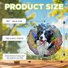 10-Inch Metal Wind Spinner Border Collie Grins Widely 3D Dog Wind Spinner, Unique Metal Hanging Kinetic Wind Sculpture Ornament Gifts for Women Yard Art Garden Patio Lawn Indoor Outdoor Decor view 3