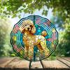 10-Inch Metal Wind Spinner Golden Poodle 3D Dog Wind Spinner, Unique Metal Hanging Kinetic Wind Sculpture Ornament Gifts for Dog Lover Yard Art Garden Patio Lawn Indoor Outdoor Decor view 2
