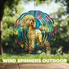 10-Inch Metal Wind Spinner Golden Poodle 3D Dog Wind Spinner, Unique Metal Hanging Kinetic Wind Sculpture Ornament Gifts for Dog Lover Yard Art Garden Patio Lawn Indoor Outdoor Decor view 4